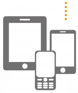 orange mobile phone world infographics